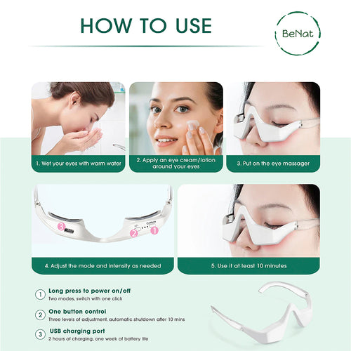 Glow under eye massager